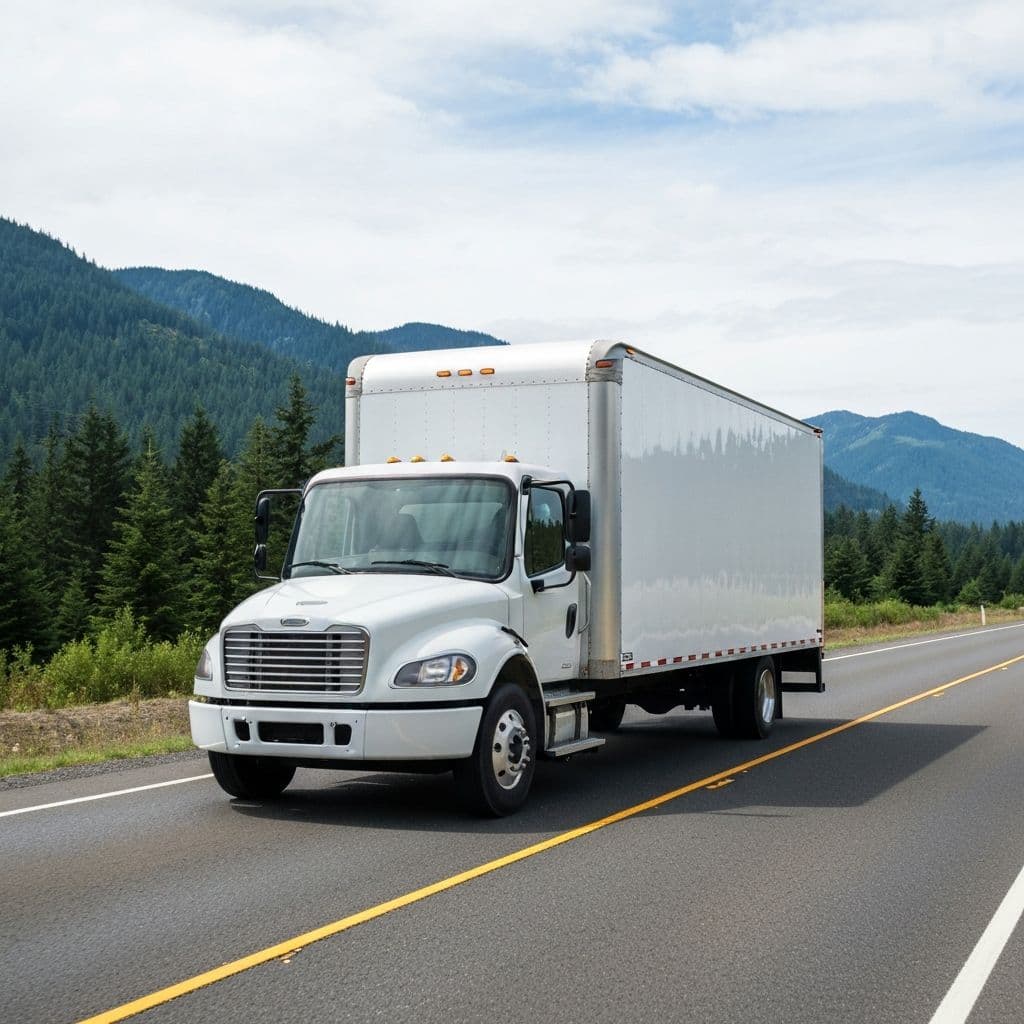 H&A Pacific Express box truck on the road