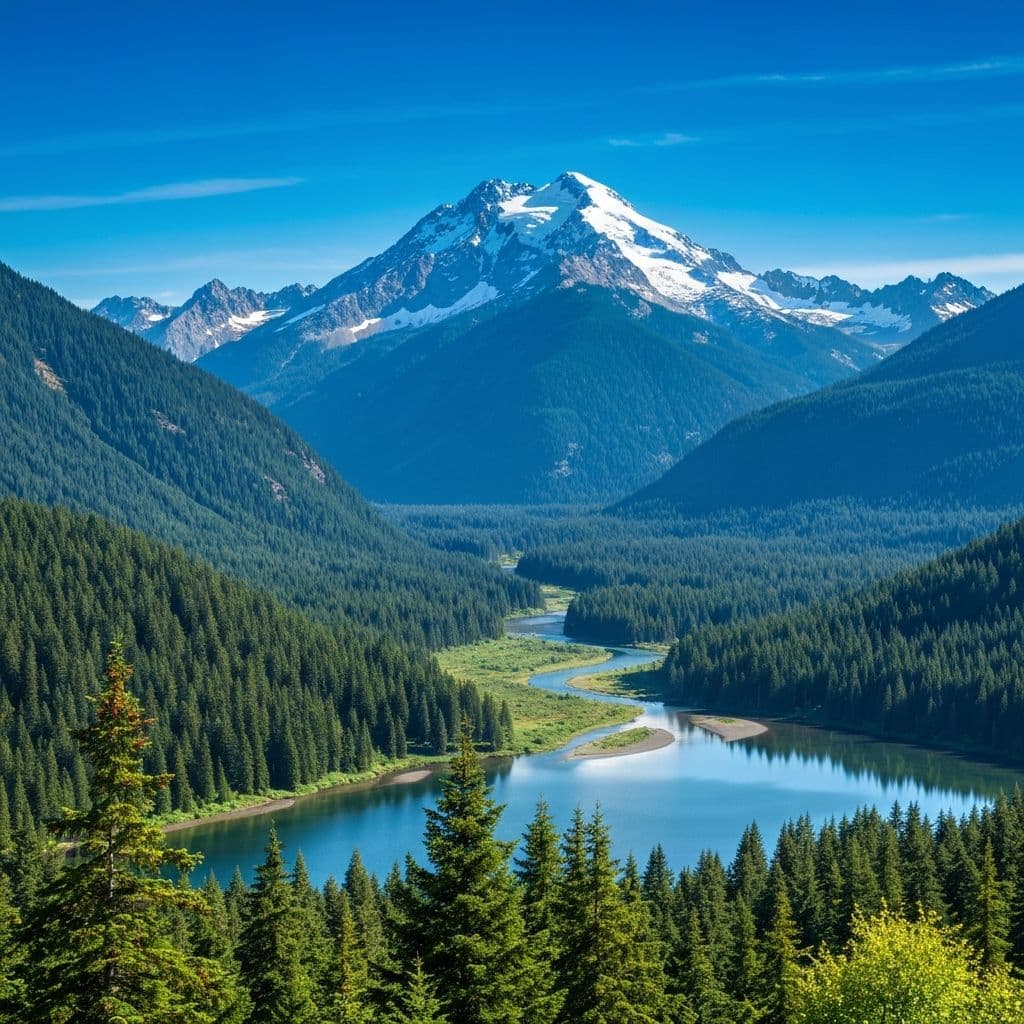 Pacific Northwest landscape spanning Washington, Oregon, and Idaho